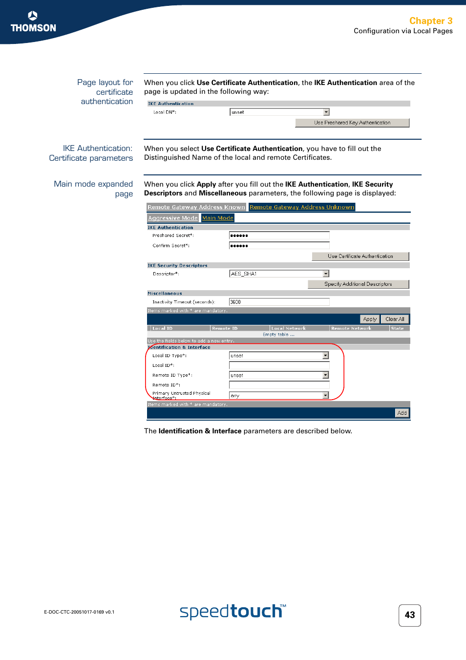 Ike authentication: certificate parameters, Chapter 3 | Nortel Networks 608(WL) User Manual | Page 45 / 222