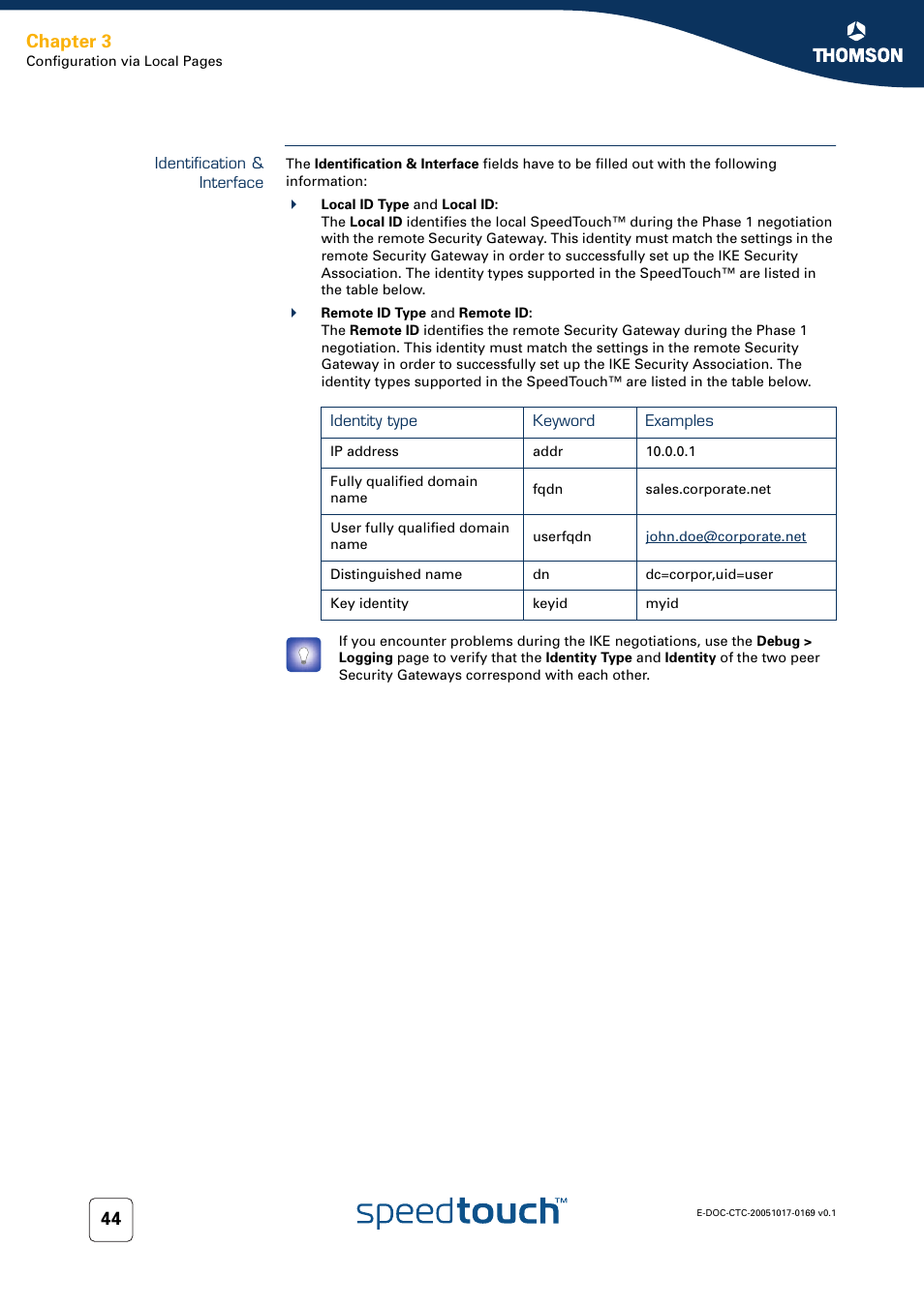 Identification & interface, Chapter 3 | Nortel Networks 608(WL) User Manual | Page 46 / 222