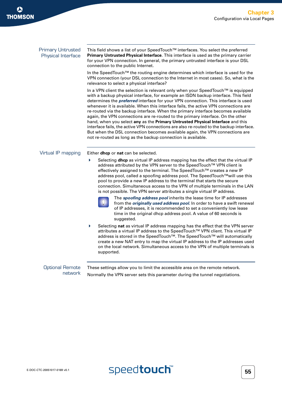 Primary untrusted physical interface, Virtual ip mapping, Optional remote network | Chapter 3 | Nortel Networks 608(WL) User Manual | Page 57 / 222