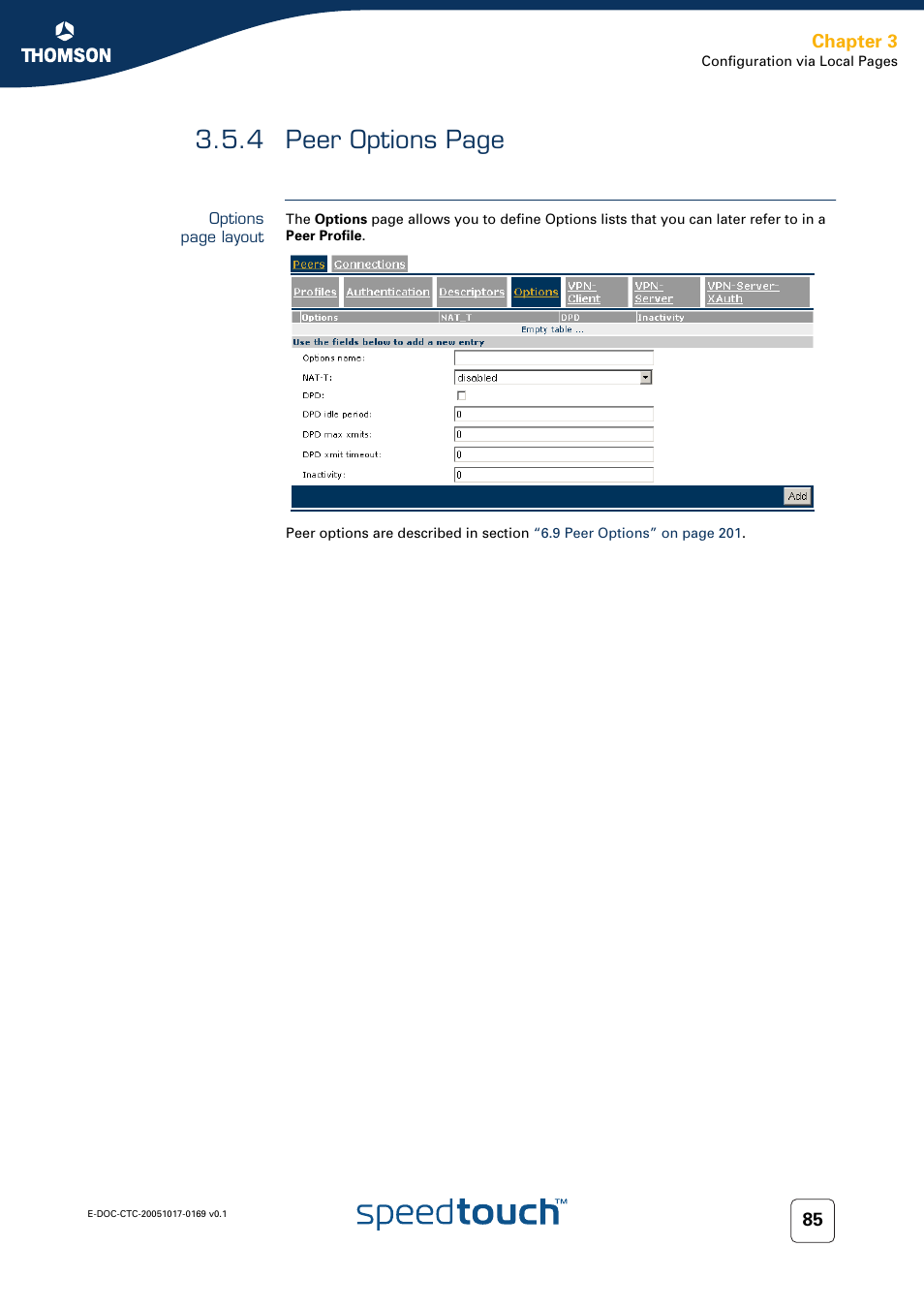 4 peer options page | Nortel Networks 608(WL) User Manual | Page 87 / 222