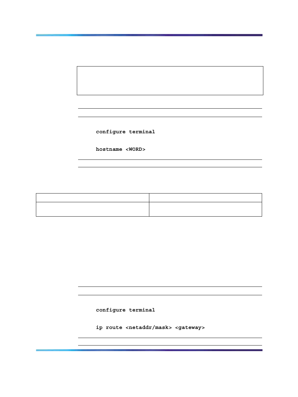 Configuring the host name, Configuring the static default route | Nortel Networks Nortel Secure Router 4134 User Manual | Page 29 / 42