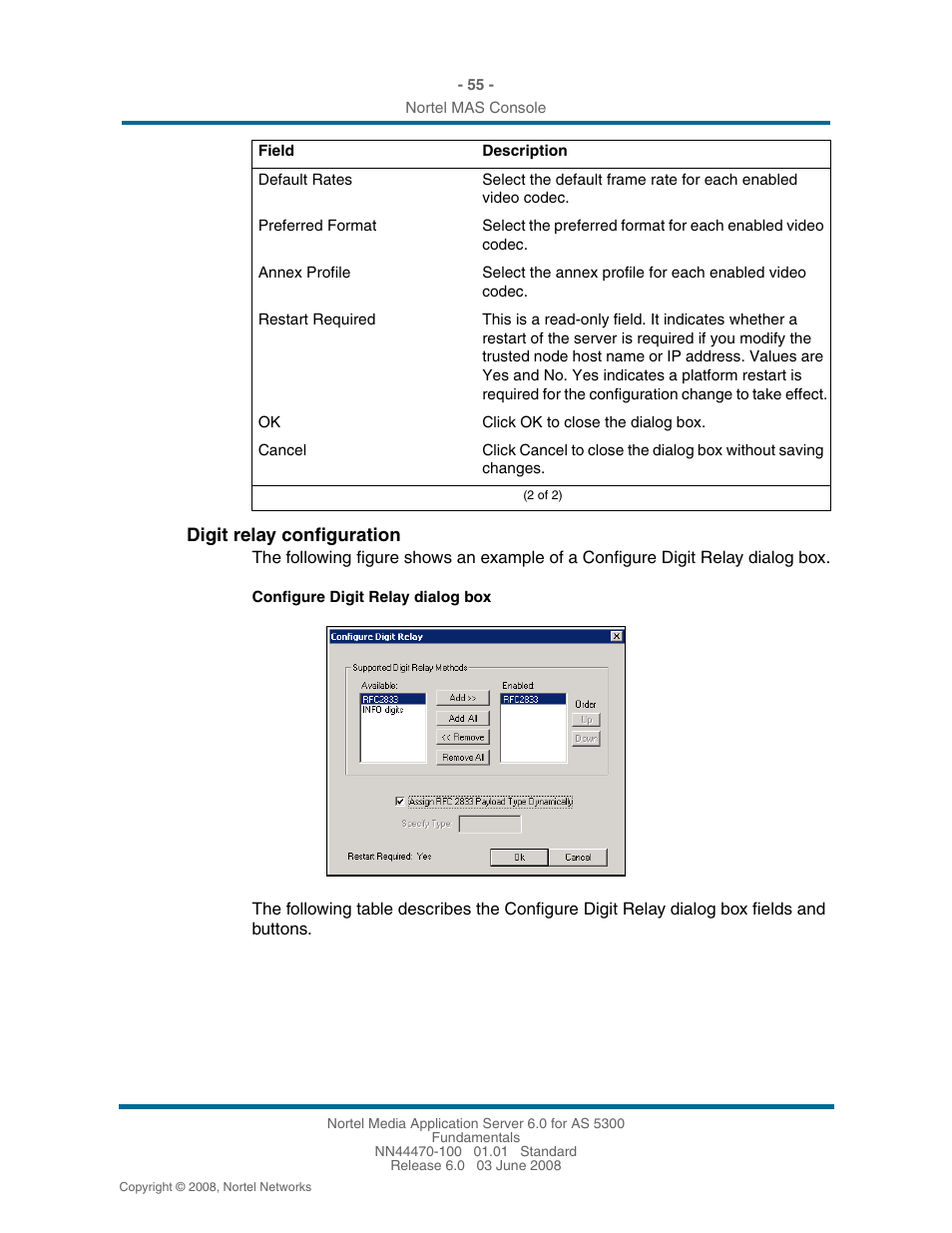 Digit relay configuration | Nortel Networks NN44470-100 User Manual | Page 55 / 63