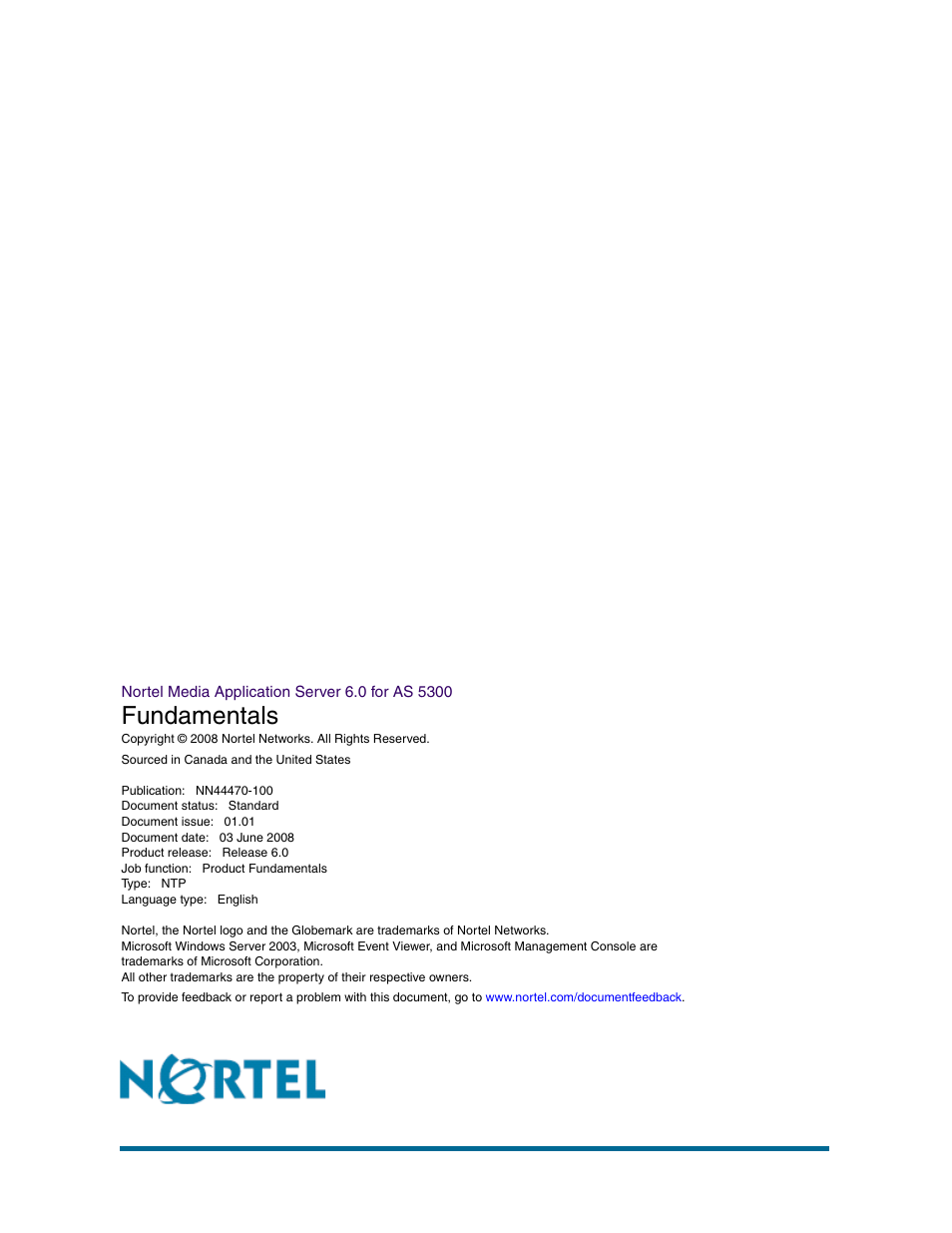 Fundamentals | Nortel Networks NN44470-100 User Manual | Page 63 / 63