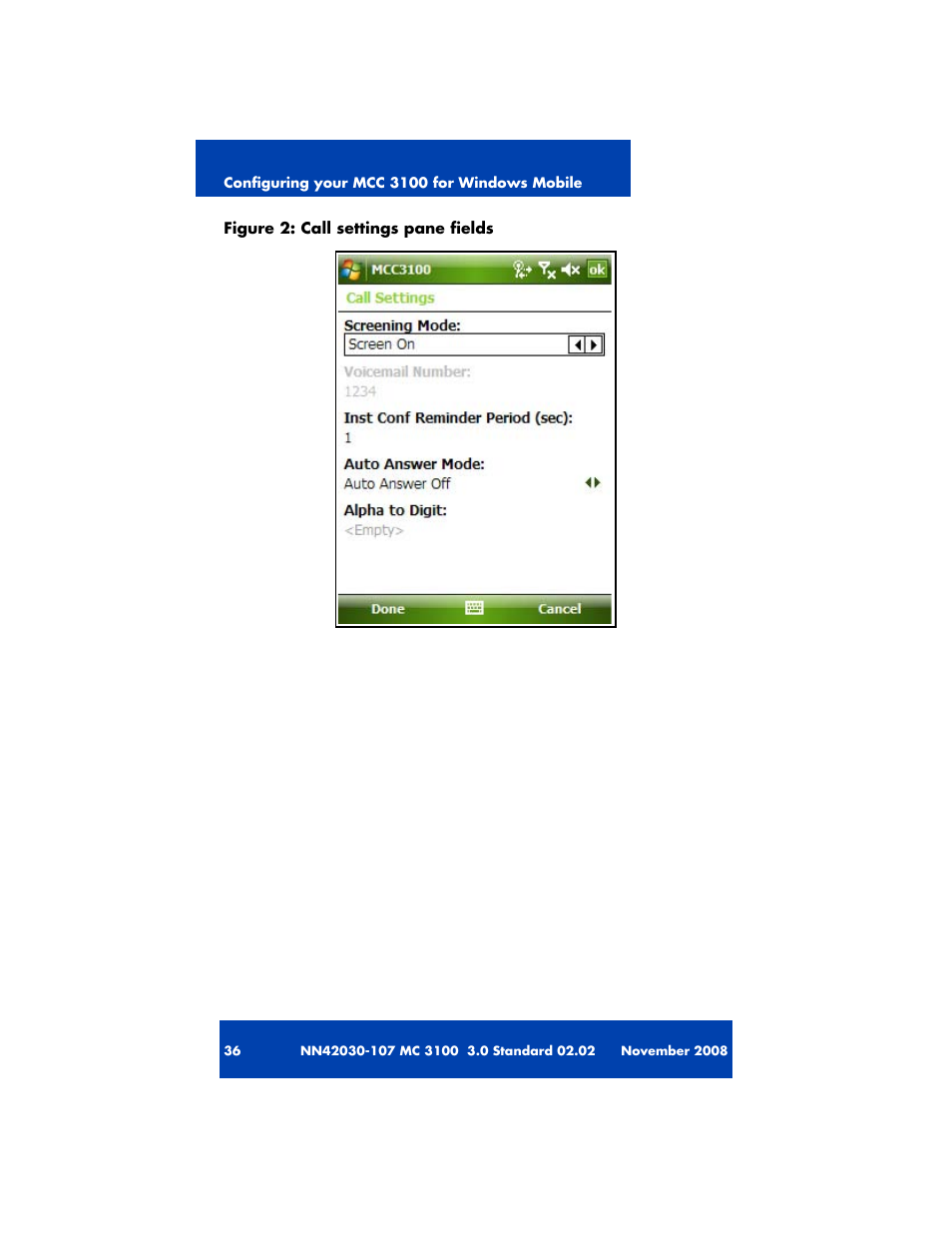 Nortel Networks MOBILE COMMUNICATION CLIENT 3100 User Manual | Page 36 / 108