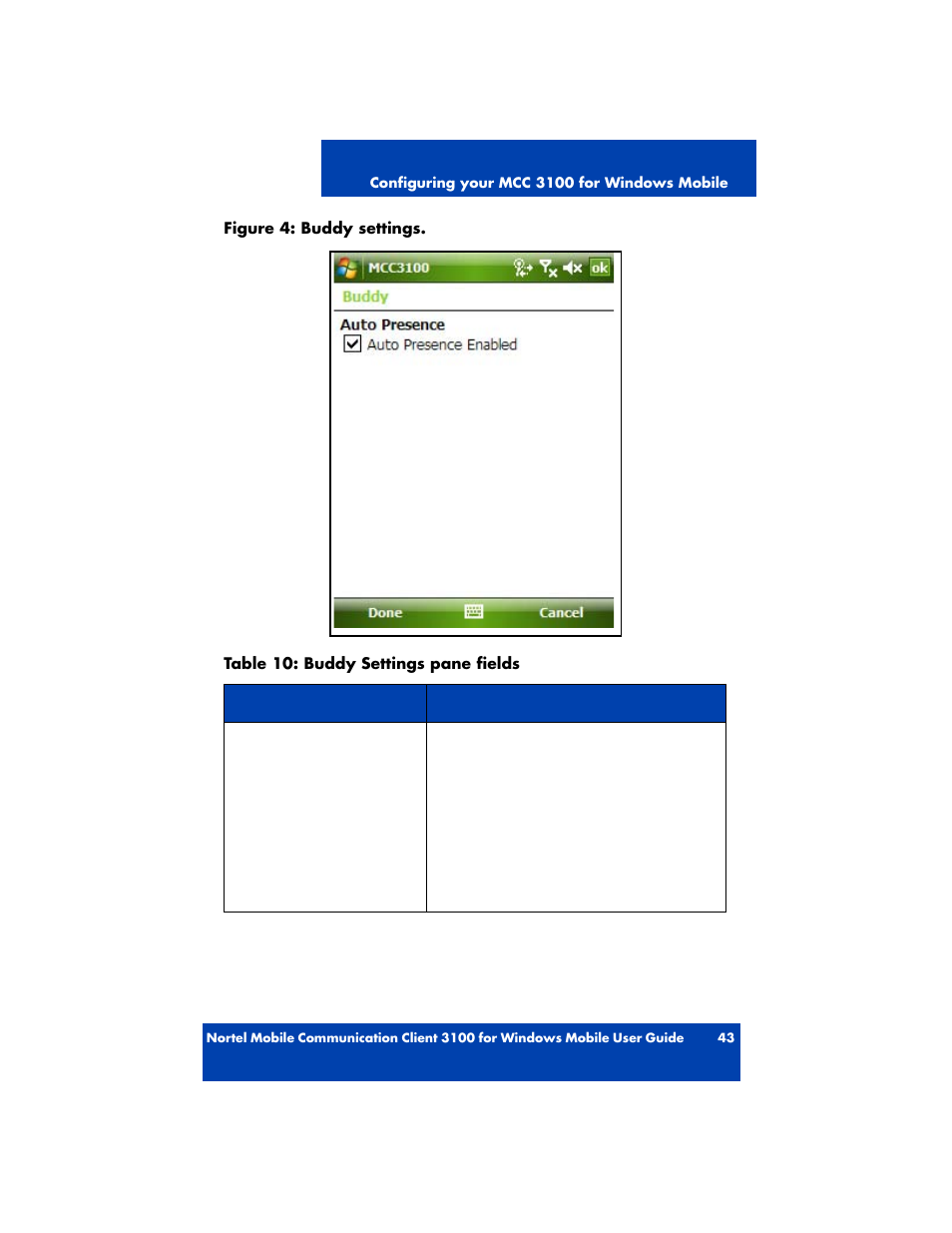 Nortel Networks MOBILE COMMUNICATION CLIENT 3100 User Manual | Page 43 / 108