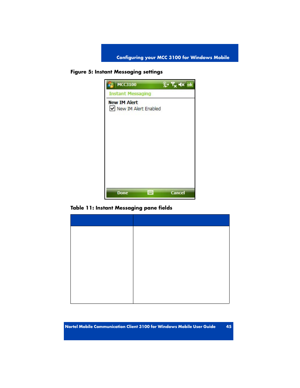 Nortel Networks MOBILE COMMUNICATION CLIENT 3100 User Manual | Page 45 / 108