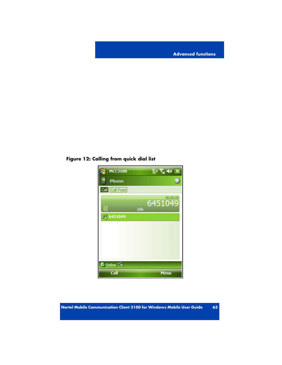 Nortel Networks MOBILE COMMUNICATION CLIENT 3100 User Manual | Page 63 / 108