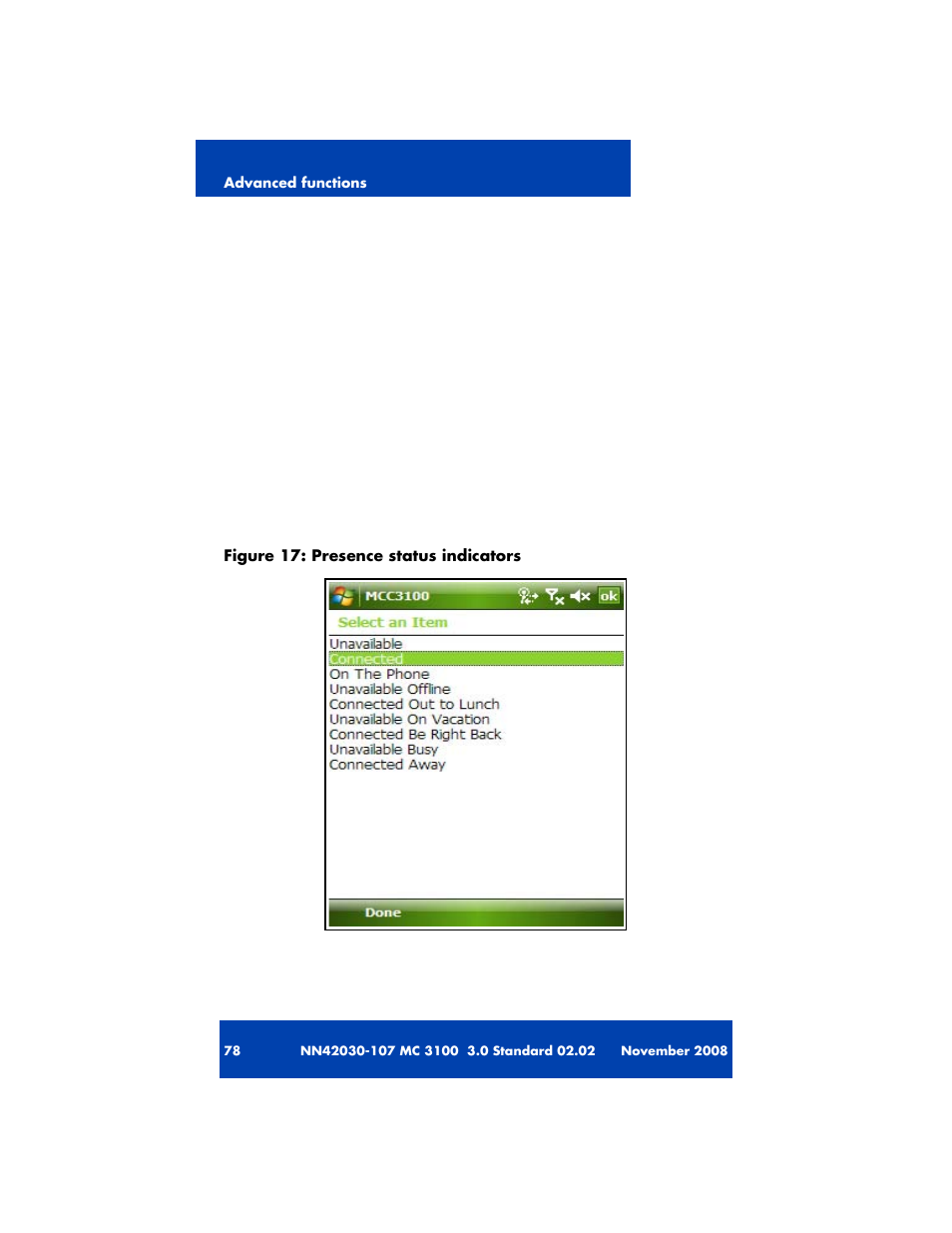 Nortel Networks MOBILE COMMUNICATION CLIENT 3100 User Manual | Page 78 / 108