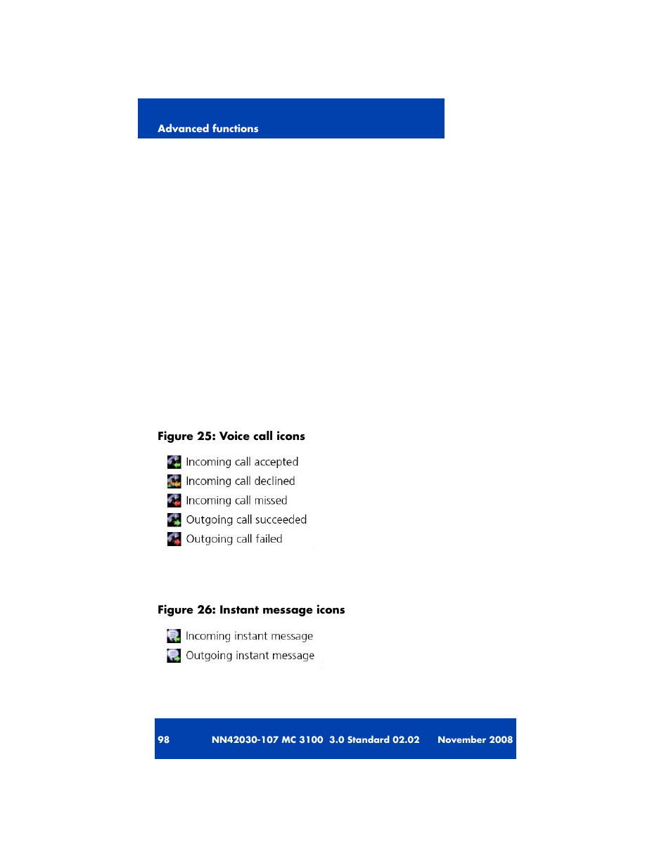 Nortel Networks MOBILE COMMUNICATION CLIENT 3100 User Manual | Page 98 / 108