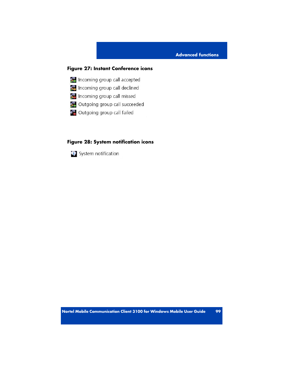Figure 27 "instant | Nortel Networks MOBILE COMMUNICATION CLIENT 3100 User Manual | Page 99 / 108