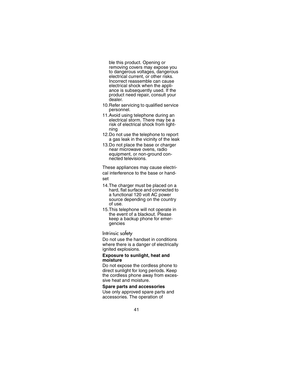 Intrinsic safety | Nortel Networks 413X User Manual | Page 41 / 52