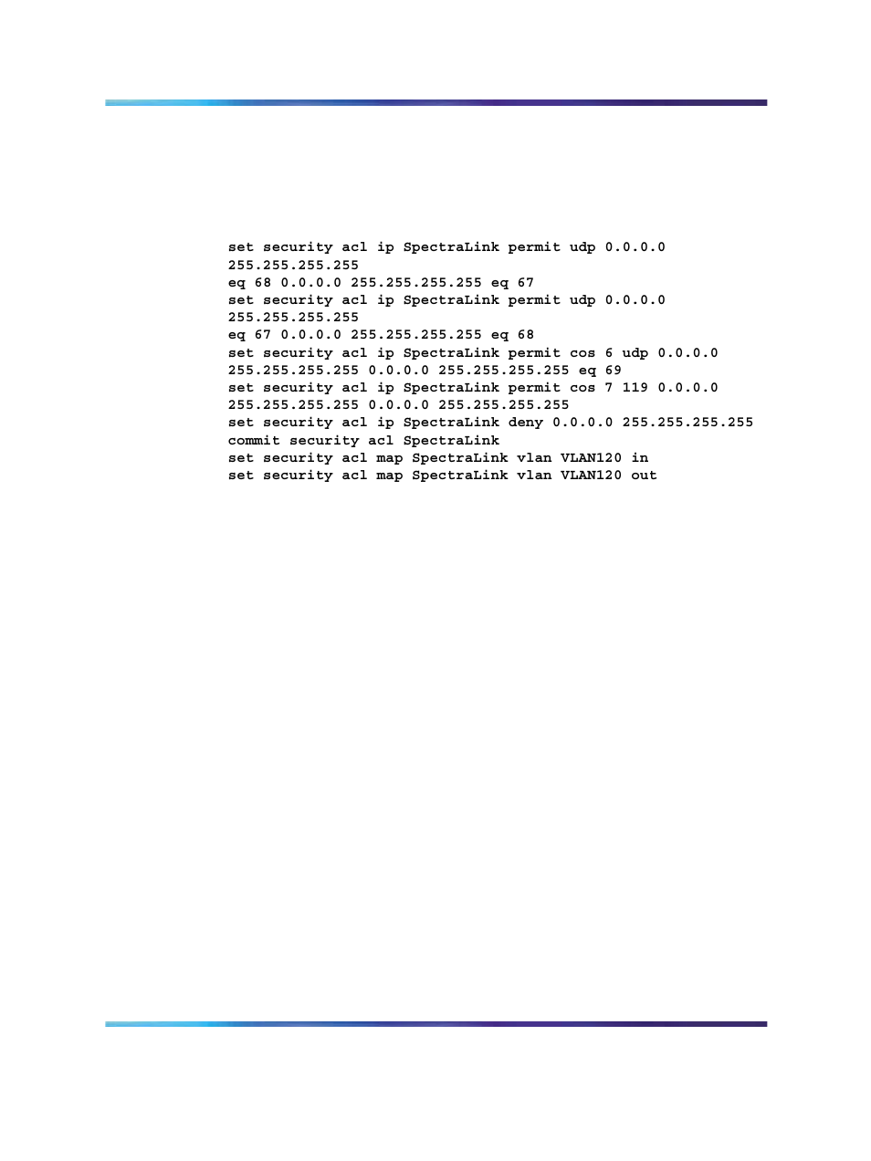 Sample access control list, Network management | Nortel Networks NN43001-504 User Manual | Page 47 / 228