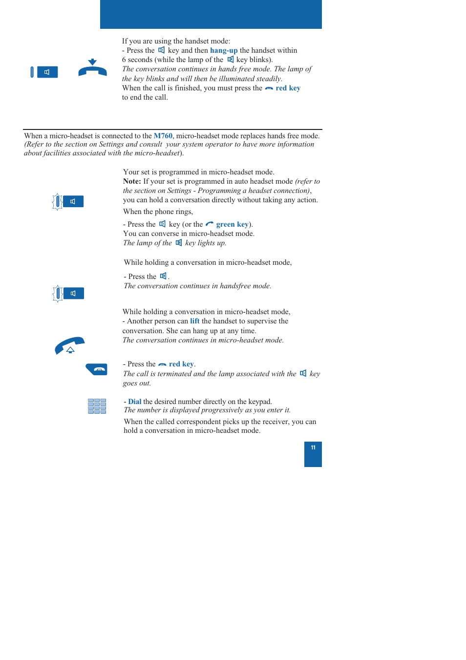 Dialing methods | Nortel Networks M760 User Manual | Page 19 / 94