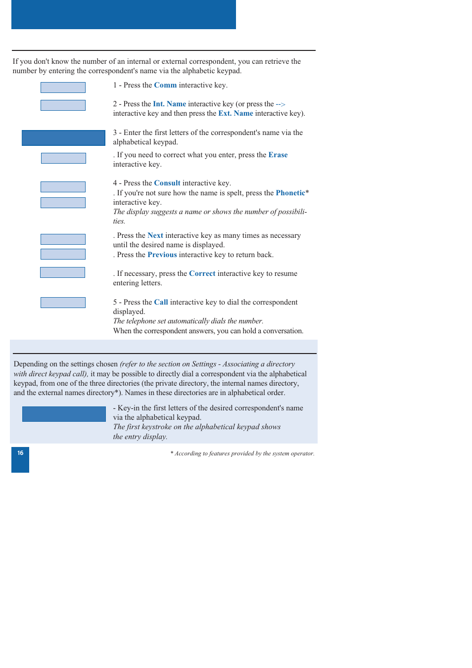 Dialing a correspondent, Name xx | Nortel Networks M760 User Manual | Page 24 / 94