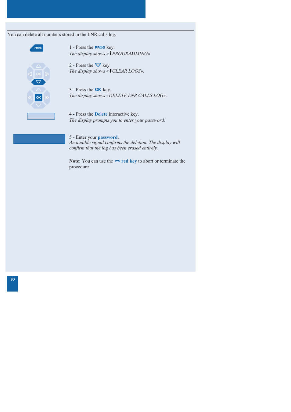 The lnr calls log | Nortel Networks M760 User Manual | Page 38 / 94