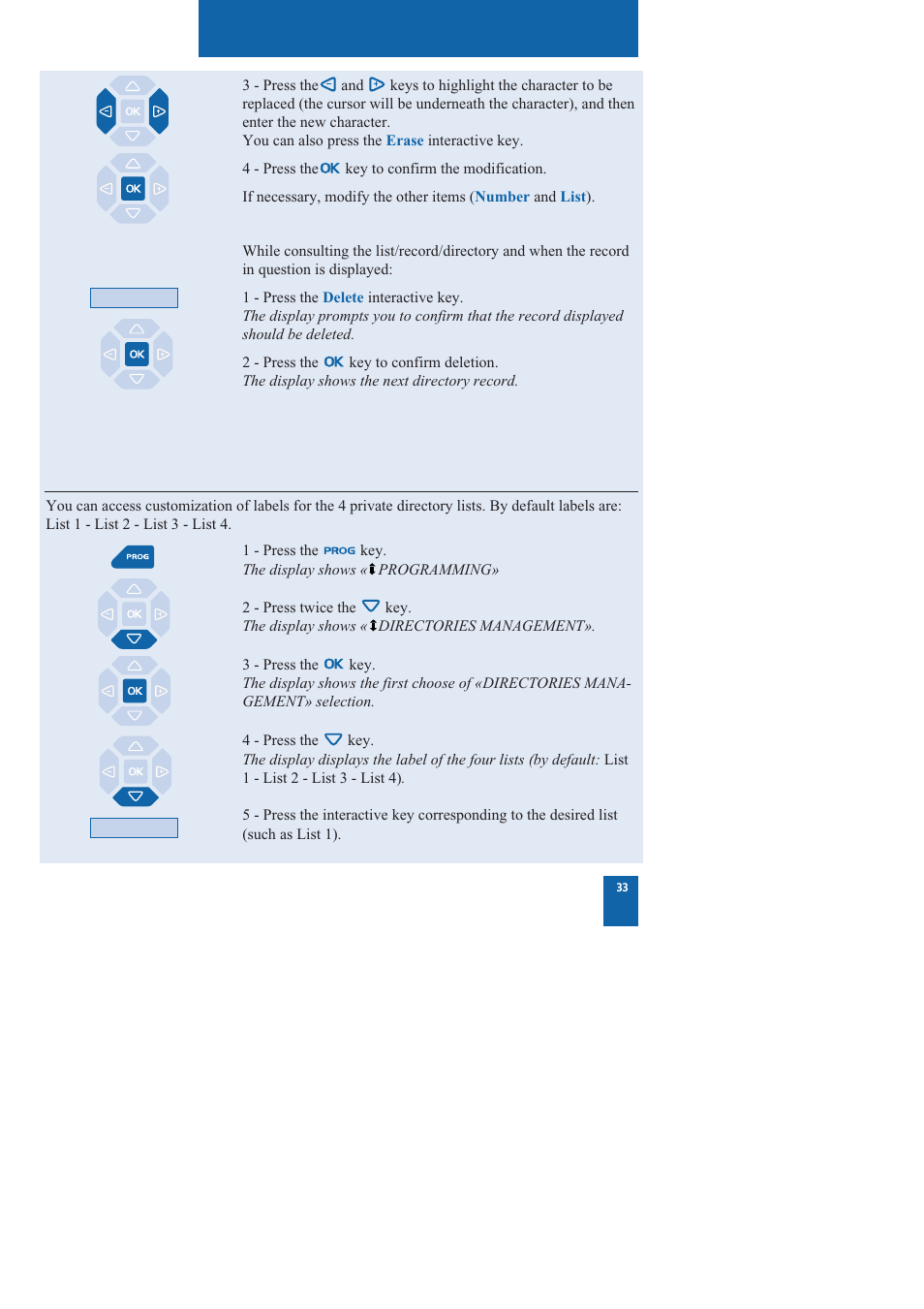 The private directory | Nortel Networks M760 User Manual | Page 41 / 94