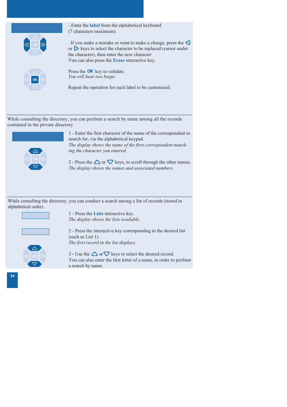 The private directory | Nortel Networks M760 User Manual | Page 42 / 94