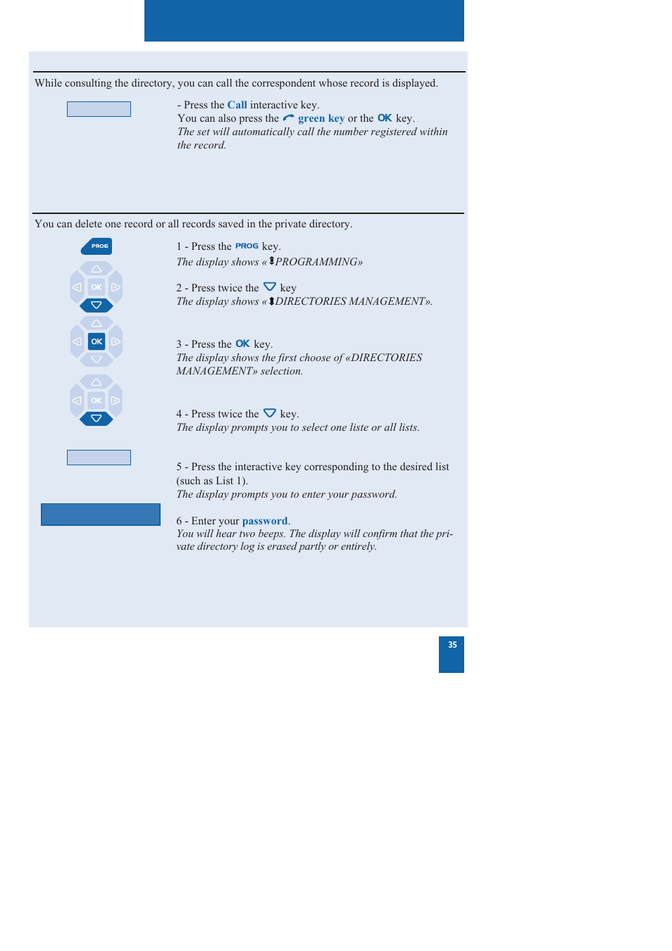 The private directory | Nortel Networks M760 User Manual | Page 43 / 94