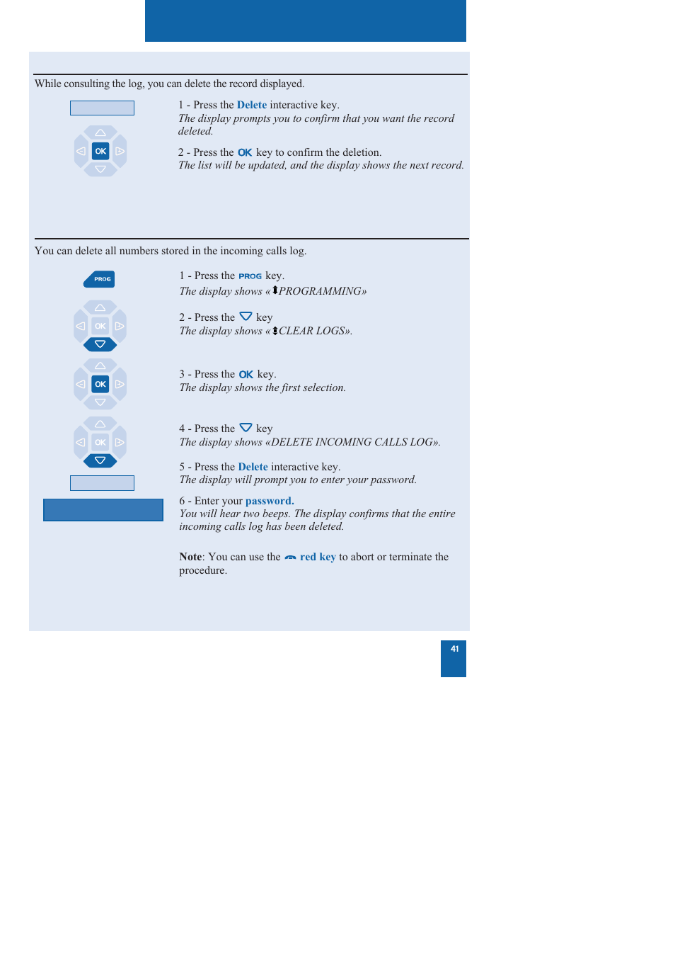 The incoming calls log | Nortel Networks M760 User Manual | Page 49 / 94