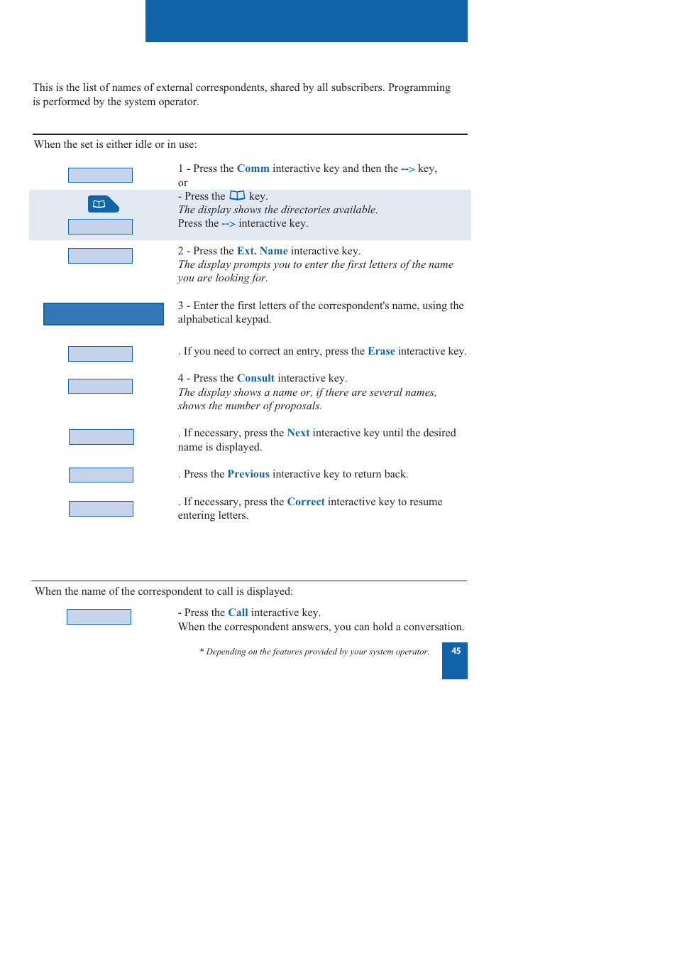 The external names list | Nortel Networks M760 User Manual | Page 53 / 94