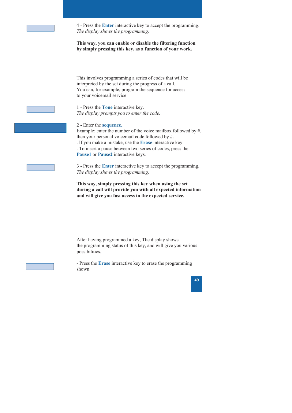 Programmable keys | Nortel Networks M760 User Manual | Page 57 / 94