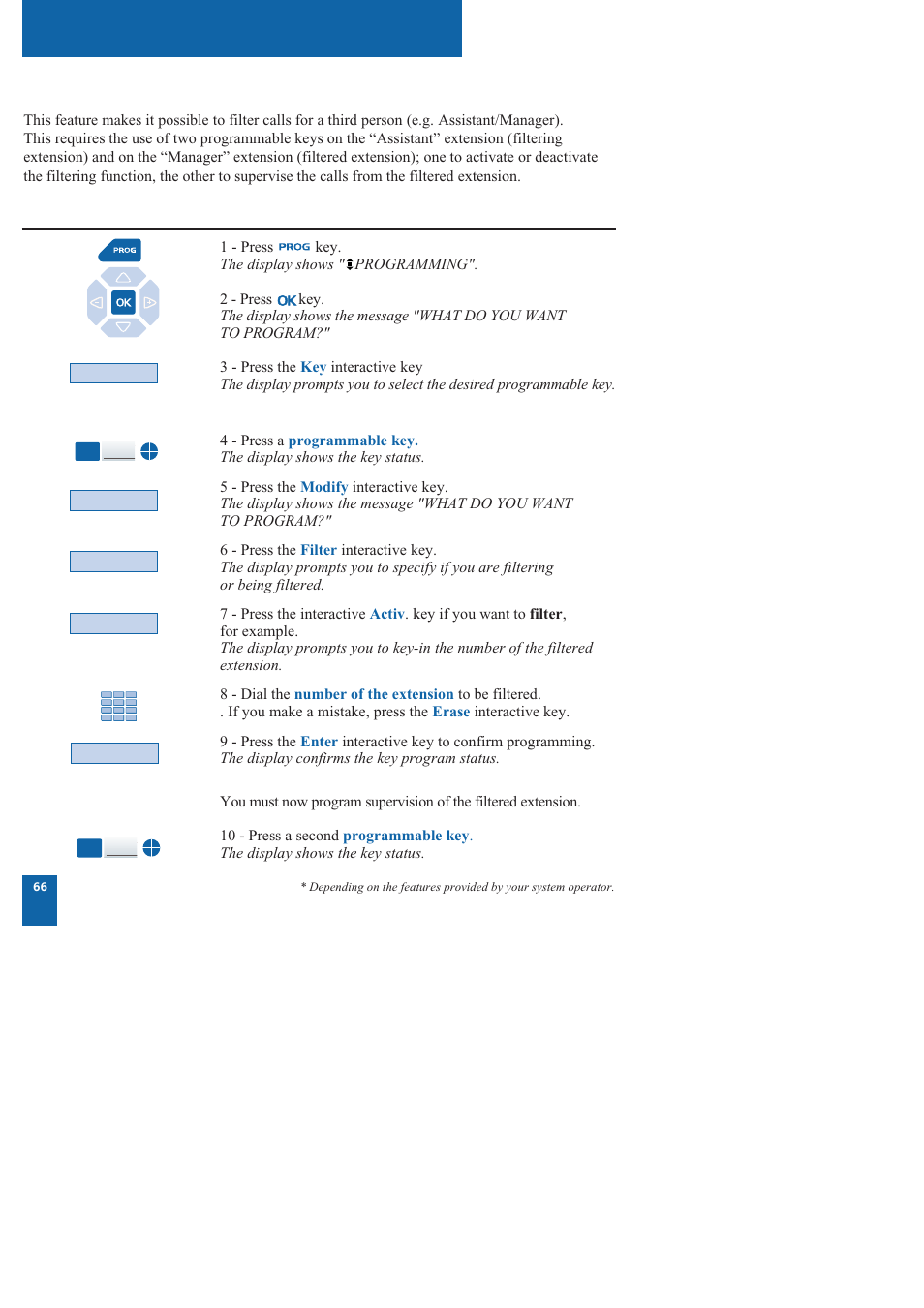 The filtering function | Nortel Networks M760 User Manual | Page 74 / 94