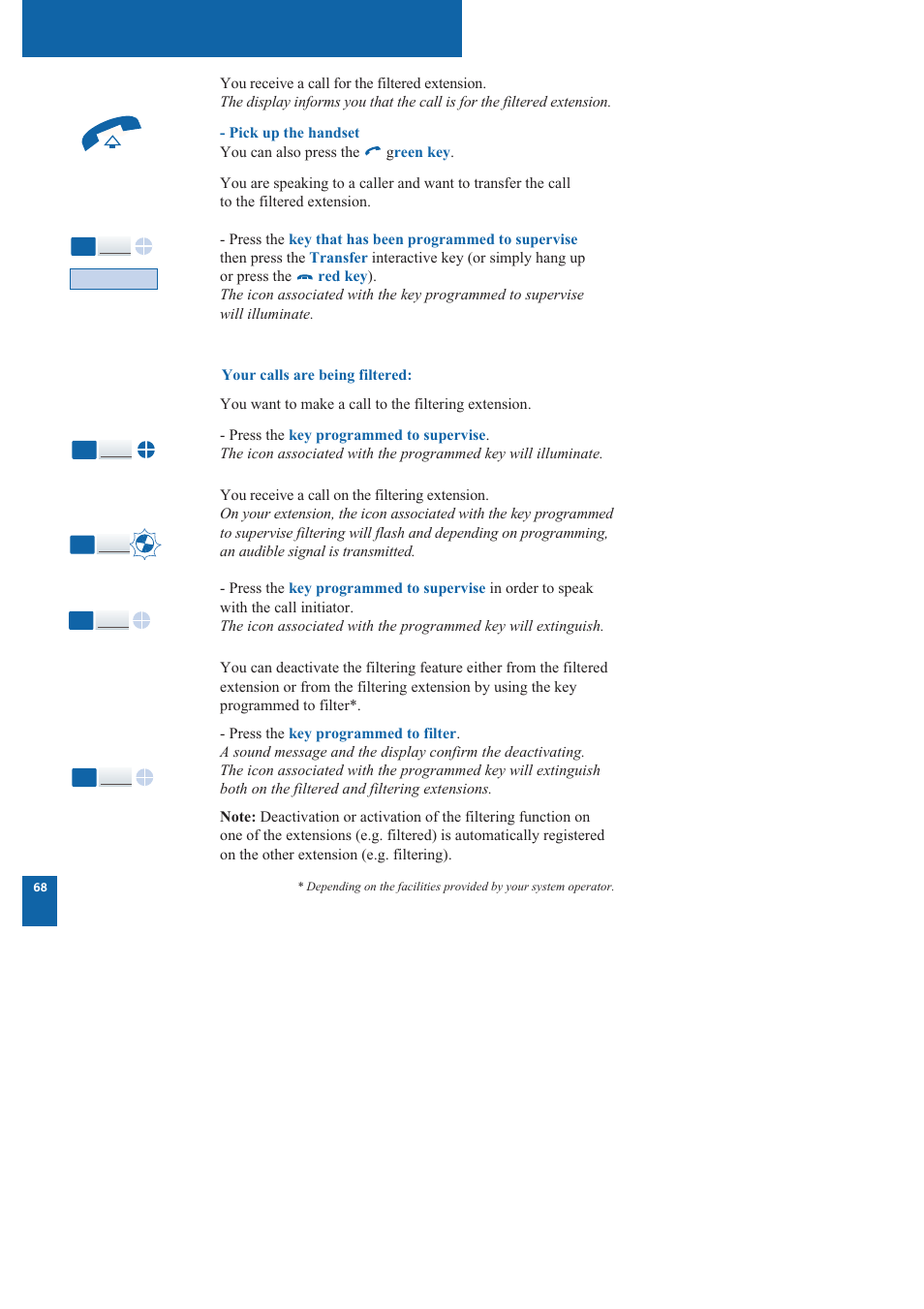 The filtering function | Nortel Networks M760 User Manual | Page 76 / 94