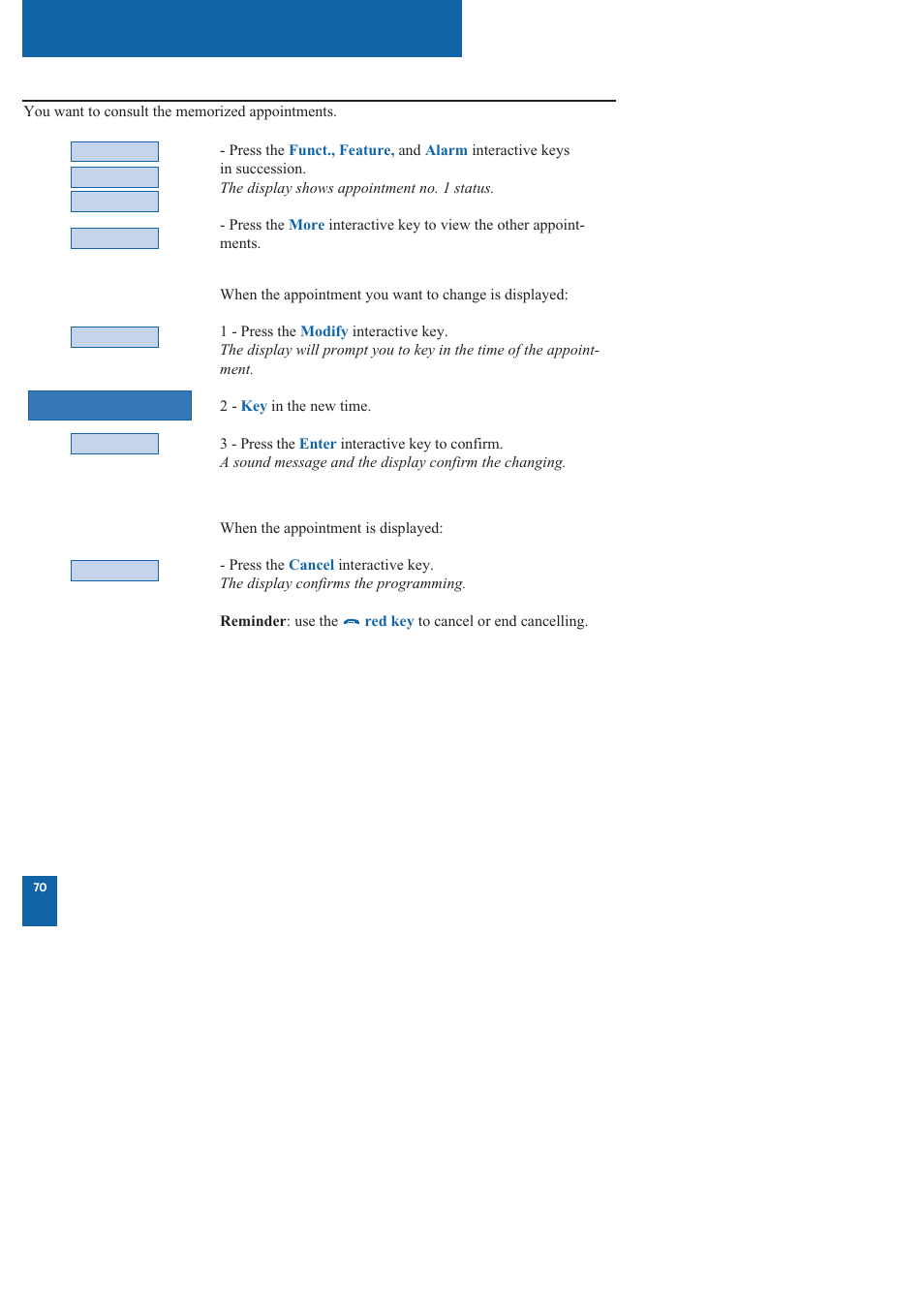The alarm function, Hhmm | Nortel Networks M760 User Manual | Page 78 / 94