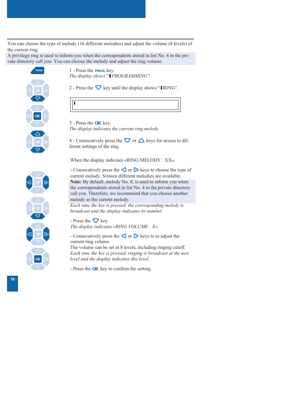 Settings | Nortel Networks M760 User Manual | Page 86 / 94