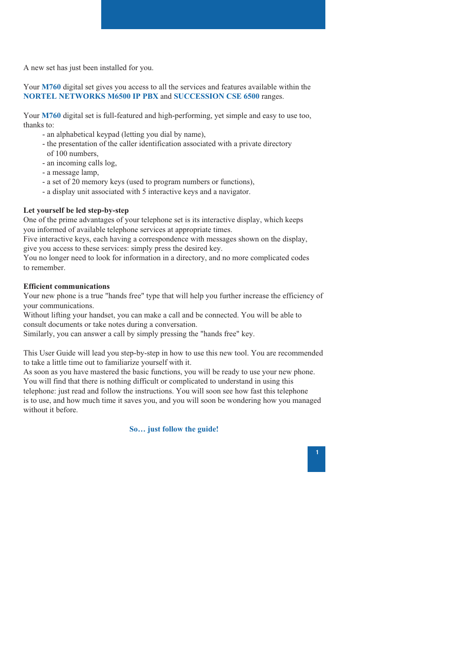 Description | Nortel Networks M760 User Manual | Page 9 / 94