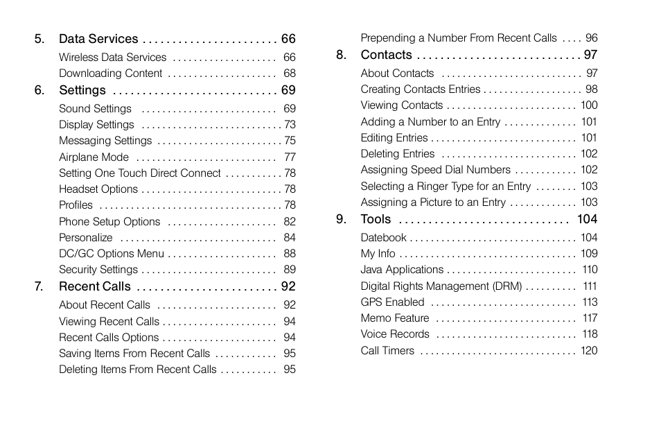 Nortel Networks MOTOROLA BRUTE I680 User Manual | Page 6 / 193