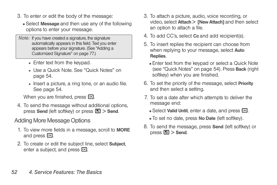 Adding more message options | Nortel Networks MOTOROLA BRUTE I680 User Manual | Page 62 / 193