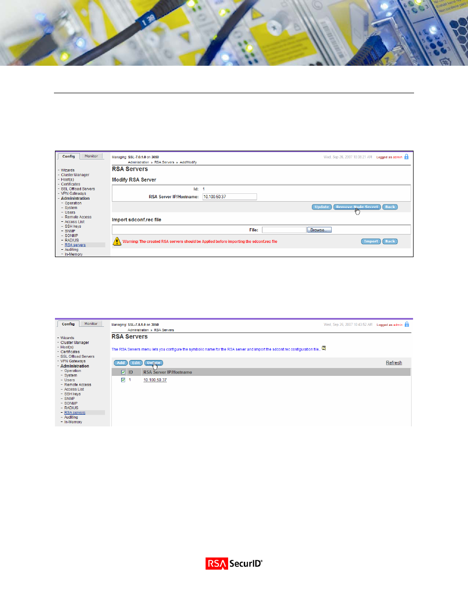 Appendix, Delete node secret, Remove sdconf.rec and sdstatus.12 | Nortel Networks NORTEL 3050 User Manual | Page 15 / 15