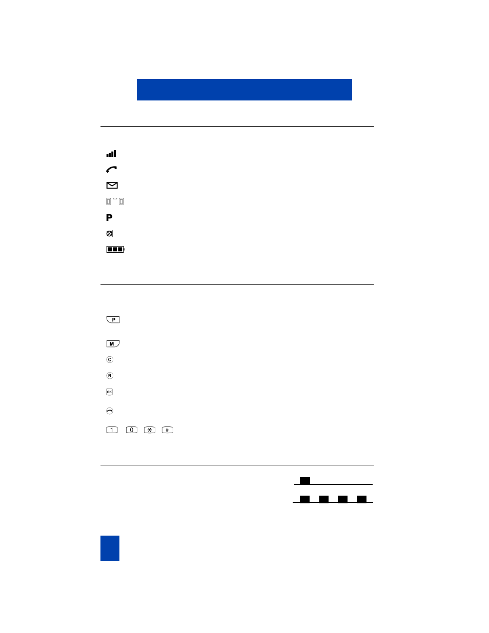 Handset icons, Handset keys, Handset audio signals | Nortel Networks C4012 User Manual | Page 8 / 18