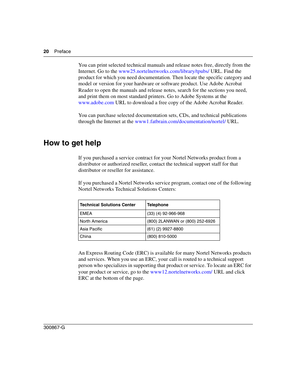 How to get help | Nortel Networks Instant Internet 400 Unit User Manual | Page 20 / 60