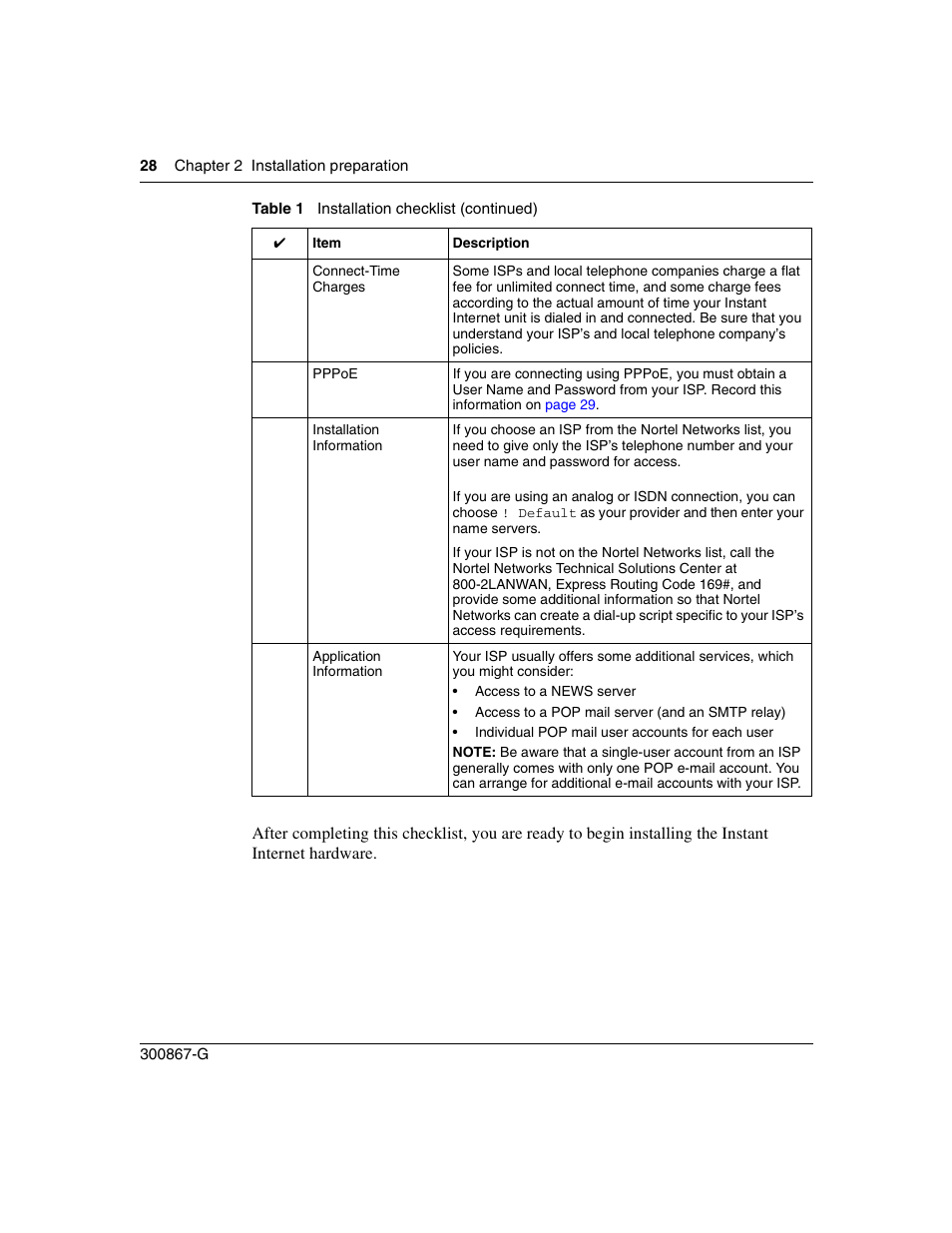 Nortel Networks Instant Internet 400 Unit User Manual | Page 28 / 60