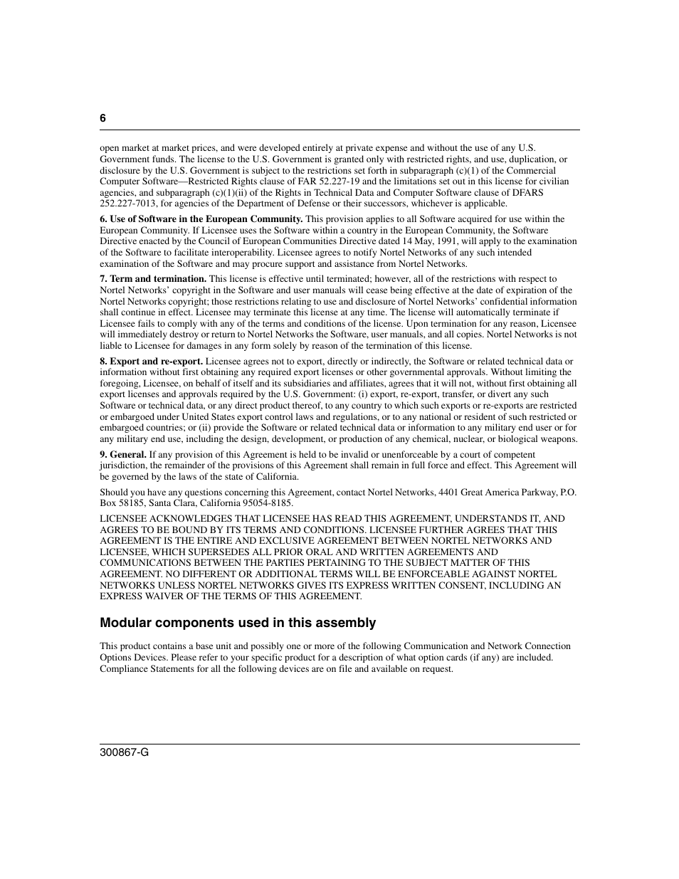 Modular components used in this assembly | Nortel Networks Instant Internet 400 Unit User Manual | Page 6 / 60