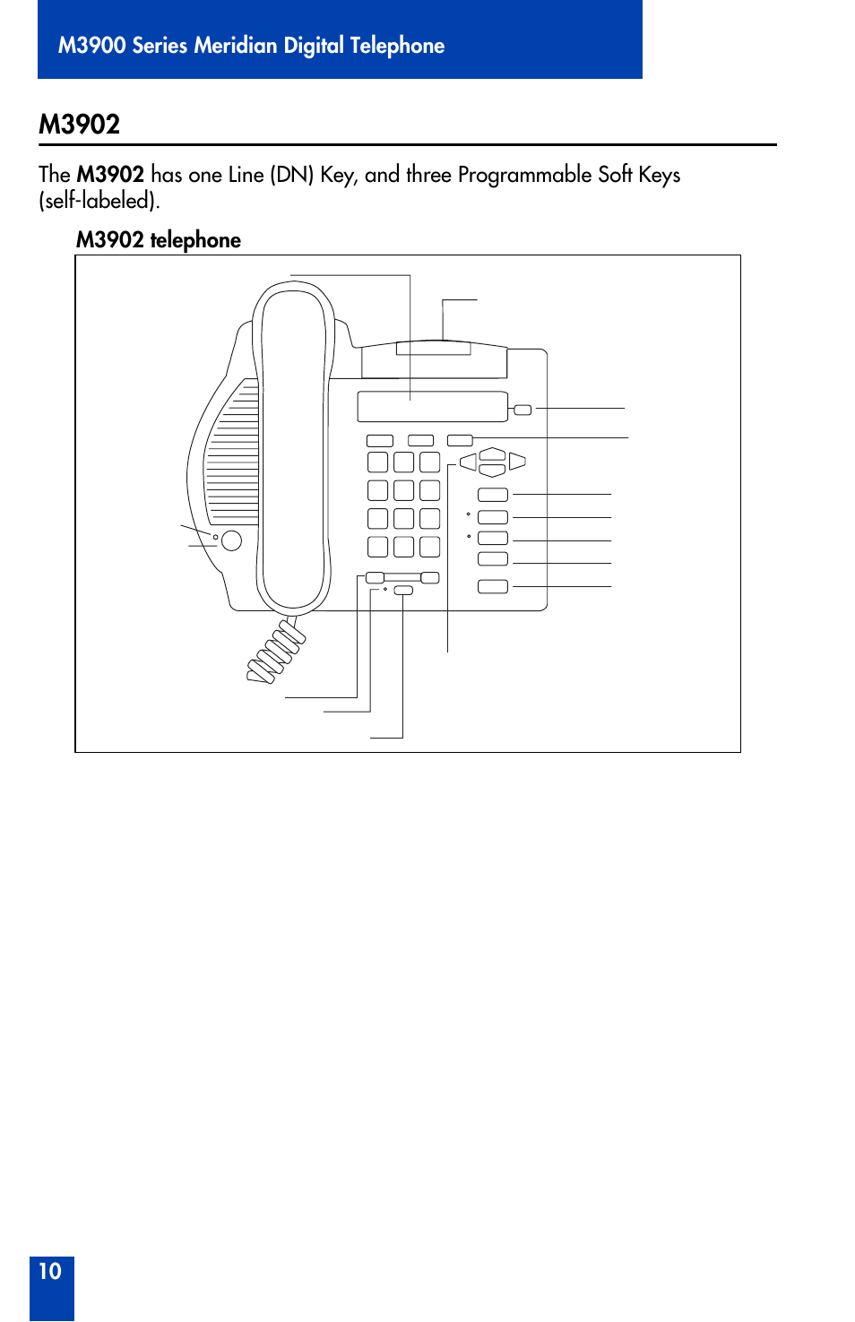 M3902 | Nortel Networks Meridian M3902 User Manual | Page 10 / 146