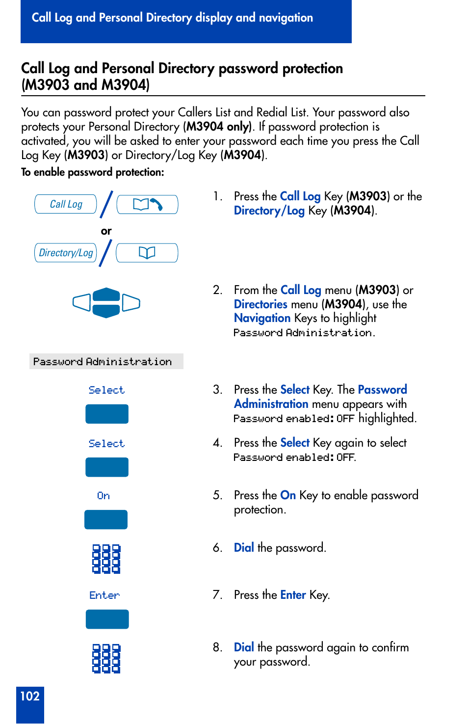 M3903 and m3904) | Nortel Networks Meridian M3902 User Manual | Page 102 / 146