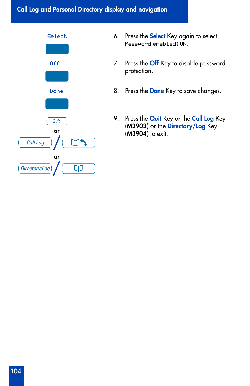 Nortel Networks Meridian M3902 User Manual | Page 104 / 146
