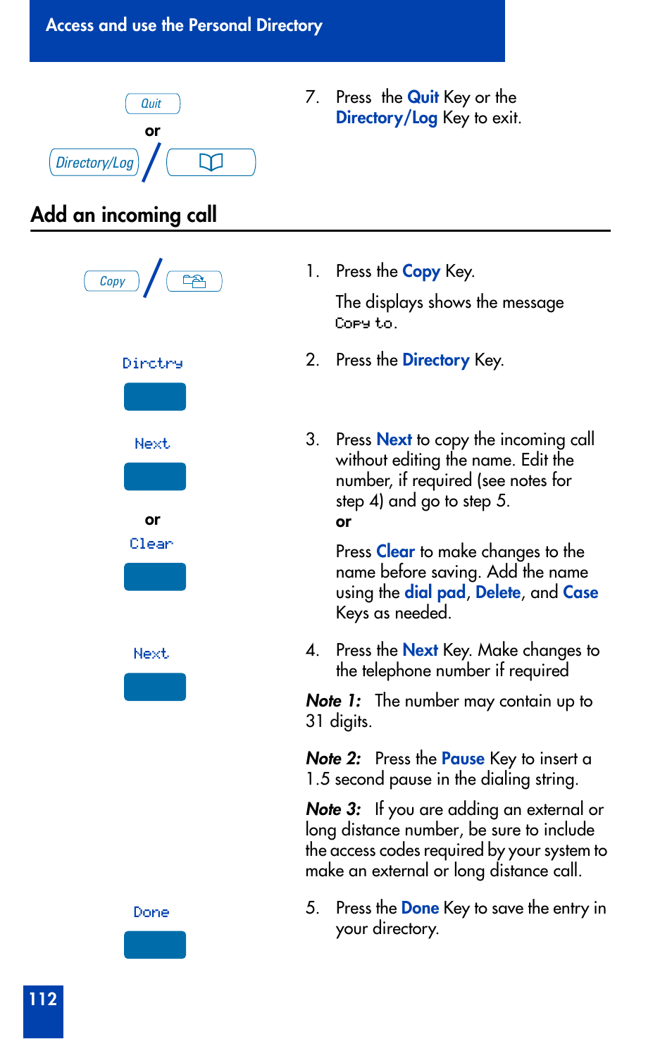 Add an incoming call | Nortel Networks Meridian M3902 User Manual | Page 112 / 146