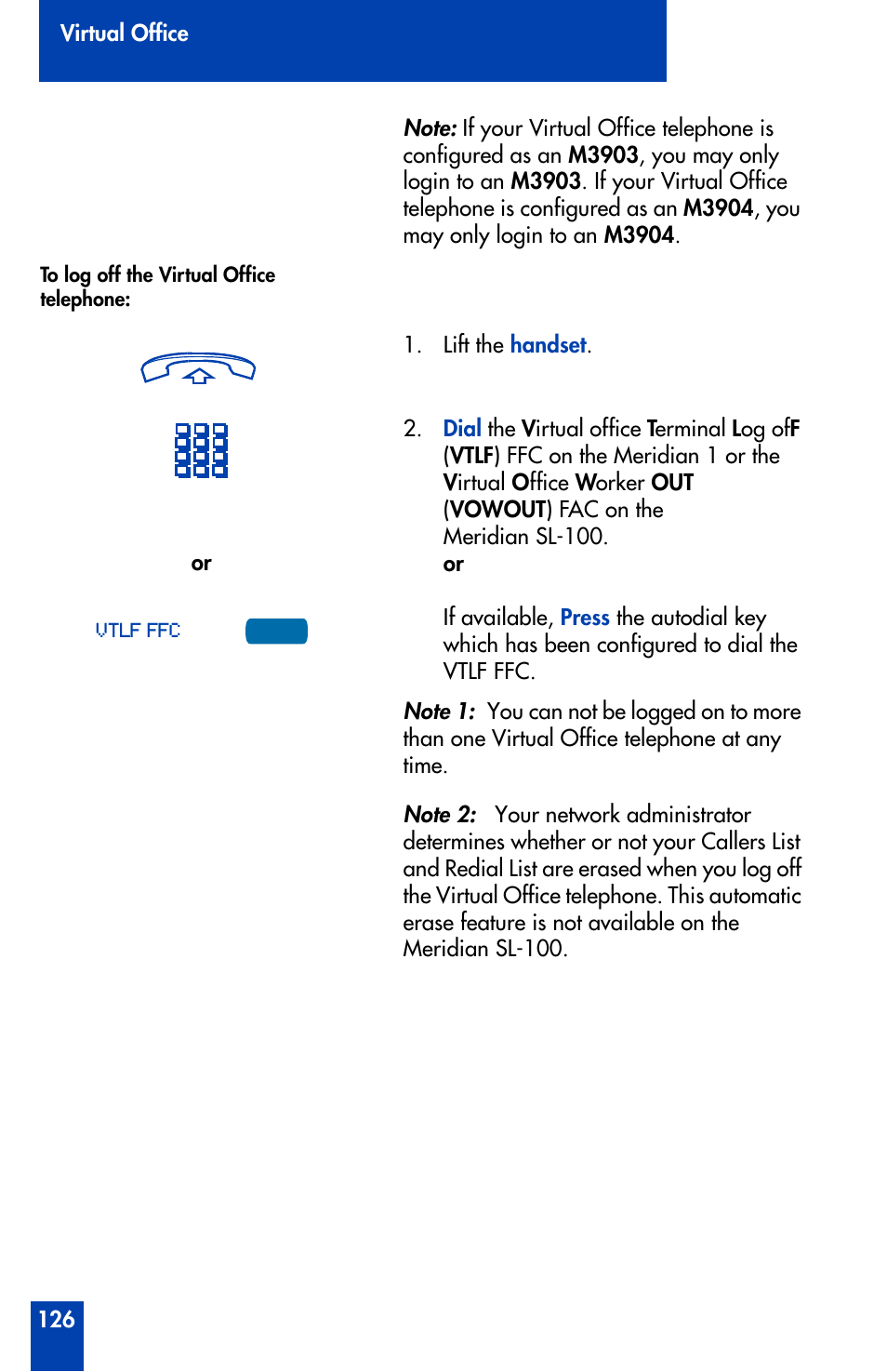 Nortel Networks Meridian M3902 User Manual | Page 126 / 146