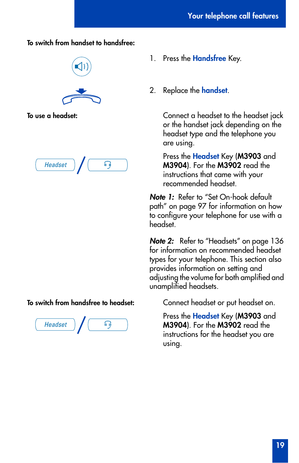 Nortel Networks Meridian M3902 User Manual | Page 19 / 146