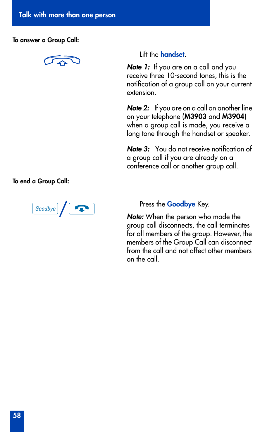 Nortel Networks Meridian M3902 User Manual | Page 58 / 146