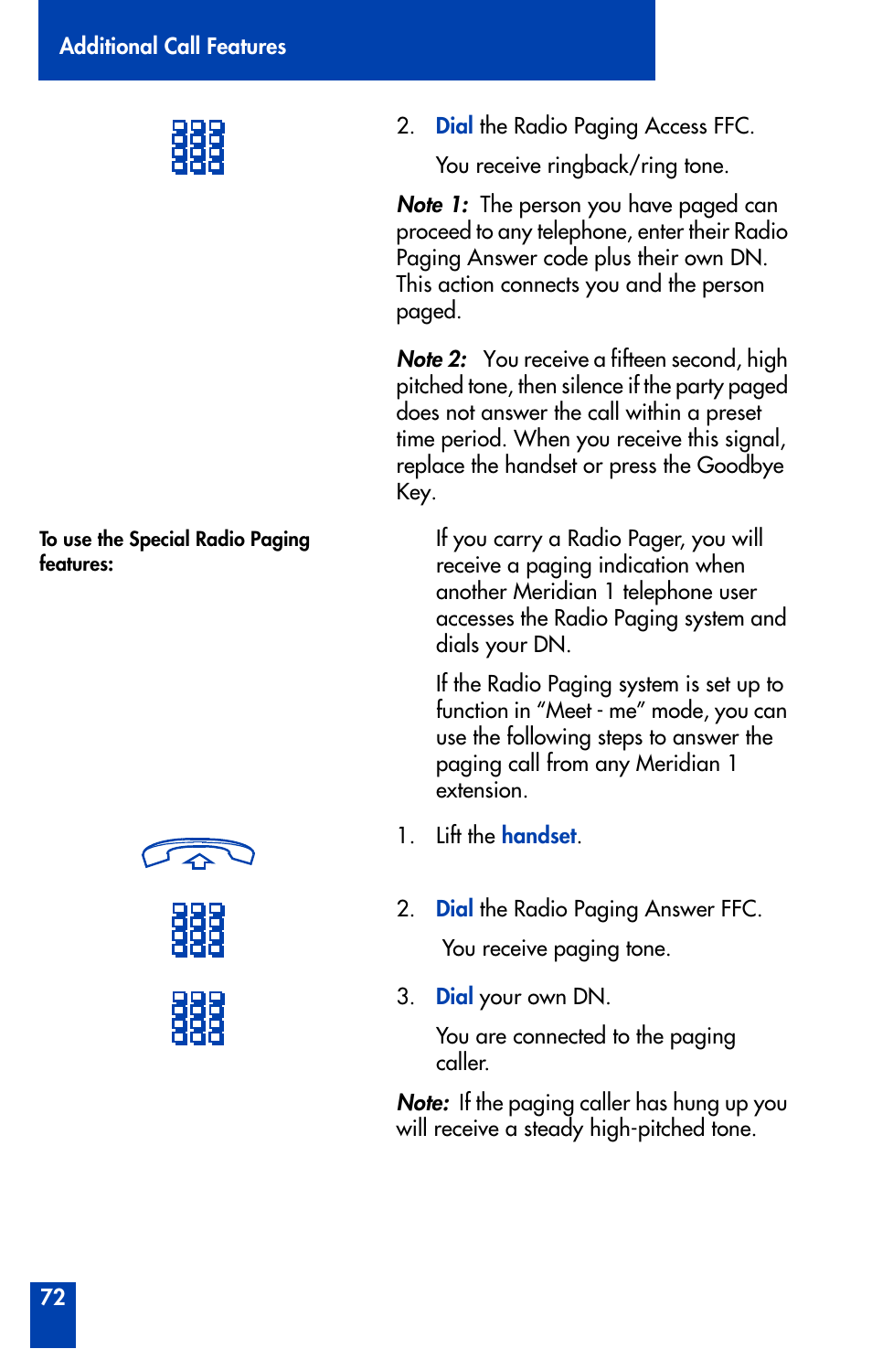 Nortel Networks Meridian M3902 User Manual | Page 72 / 146