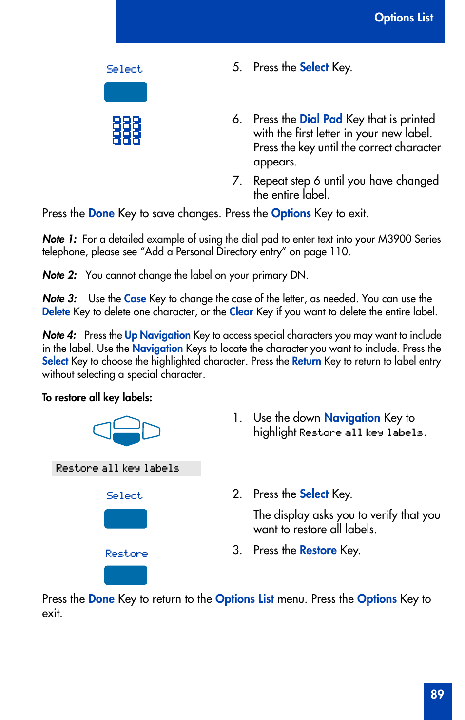 Nortel Networks Meridian M3902 User Manual | Page 89 / 146