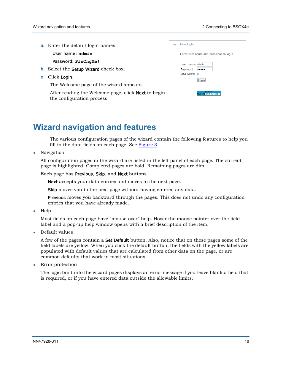 Wizard navigation and features | Nortel Networks Nortel Business Services Gateway BSGX4e User Manual | Page 17 / 31