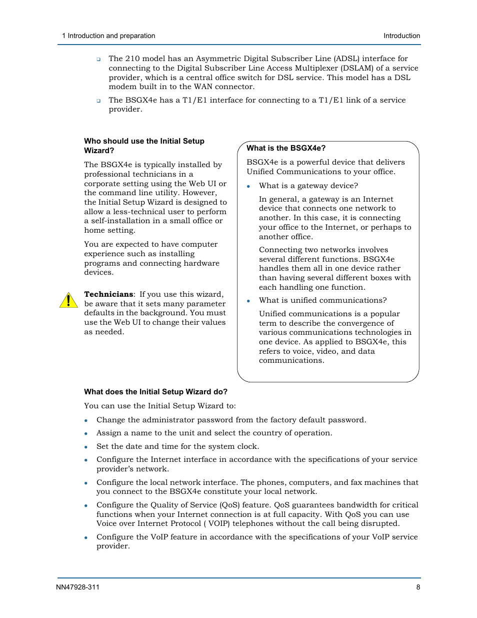 Nortel Networks Nortel Business Services Gateway BSGX4e User Manual | Page 7 / 31