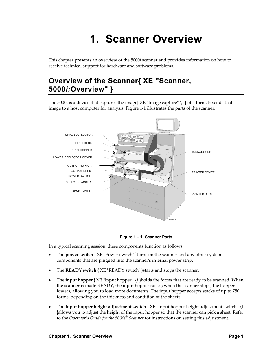 Scanner overview, Overview of the scanner | Nortel Networks 5000i User Manual | Page 13 / 54