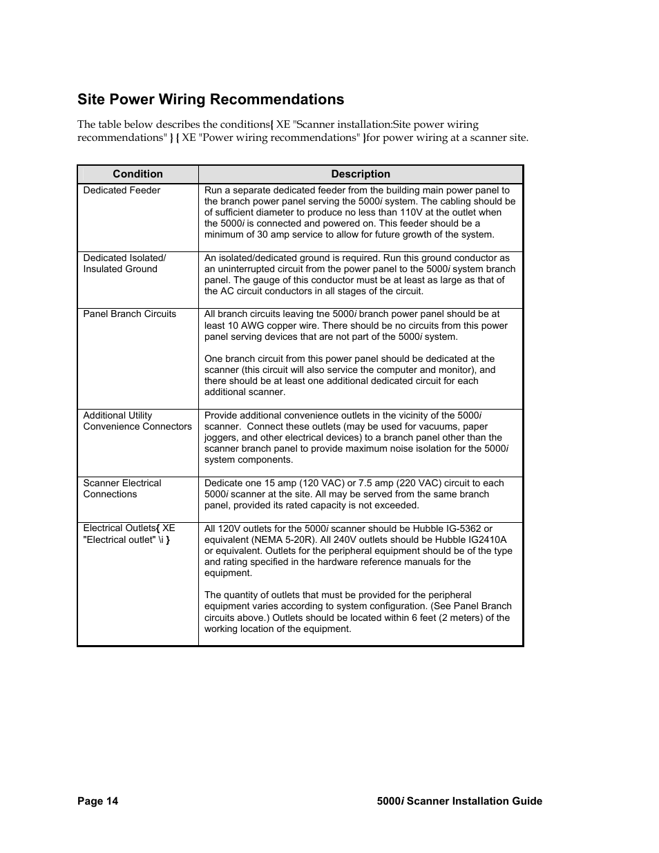 Site power wiring recommendations | Nortel Networks 5000i User Manual | Page 26 / 54